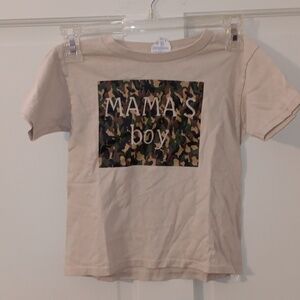 Mama's boy camo and tan short sleeve tshirt size 5T (4/5)
